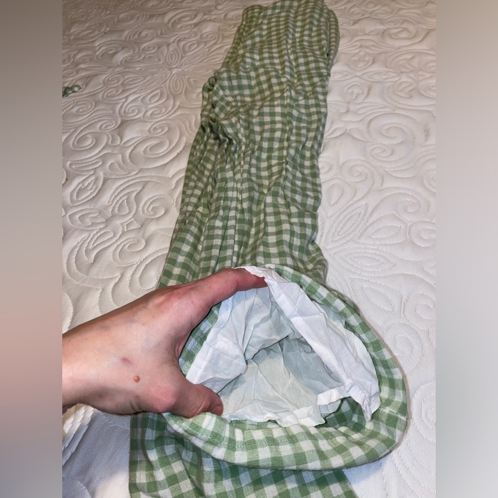 American Eagle Green/White Plaid Linen Set in size XXS - Picture 15 of 15